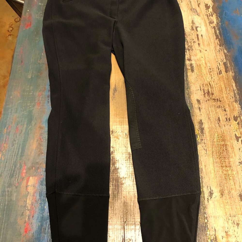 36 Black TuffRider Knee patch breeches